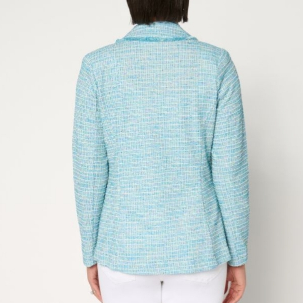 Belle by Kim Gravel Multicolor Tweed Stretch Blazer - Picture 12 of 12